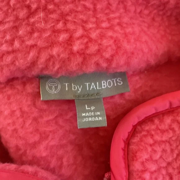 Talbots hot pink fleece Jacket - Picture 3 of 4